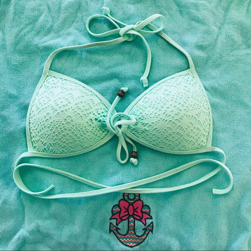 Reef Push Up Bikini Top- Mint Green